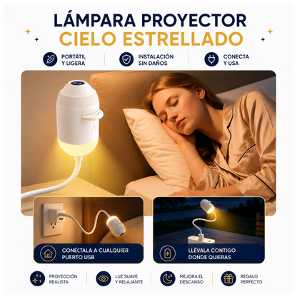 Lampara proyector cielo estrellado | Descansa con la mejor vista al espacio exterior.