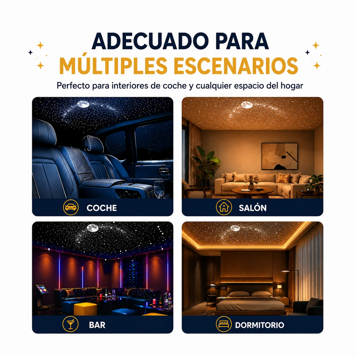 Lampara proyector cielo estrellado | Descansa con la mejor vista al espacio exterior.